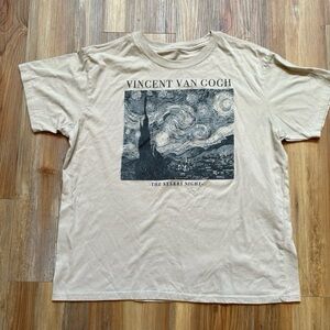 Vincent Van Gogh Beige Graphic T-Shirt. Women’s XL. Excellent Condition